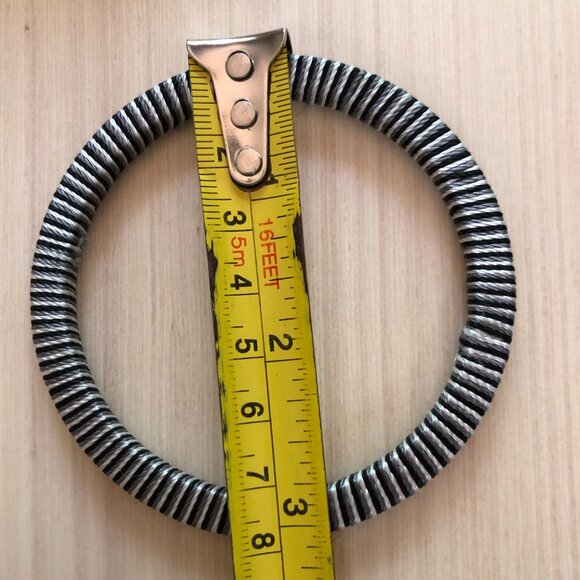 Bangle Metal Bracelets Vintage Metallic Blue, Black, Silver   Size Small - Picture 7 of 11